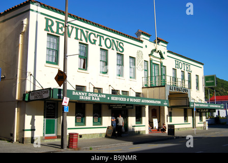 Hotel Revingtons, Tainui Street, Greymouth, Grigio distretto, West Coast, Isola del Sud, Nuova Zelanda Foto Stock