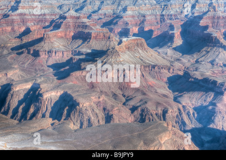 Grand Canyon vista dall'Yavapai Point dopo la neve invernale Foto Stock