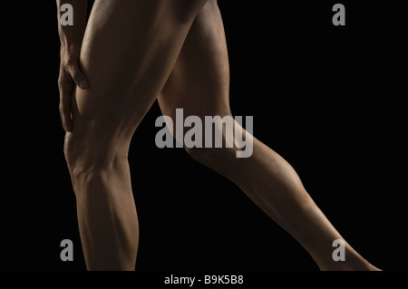 Close-up di gambe di un uomo Foto Stock