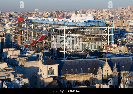 Francia, Parigi, dal Centre Pompidou e dagli architetti Renzo Piano e Richard Rogers e Gianfranco Franchini Foto Stock