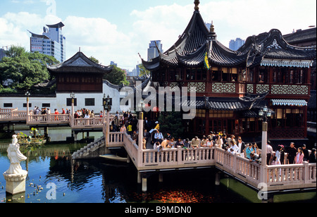 Cina, Shanghai, Nanshi vecchio distretto, Huxingting Tea House Foto Stock