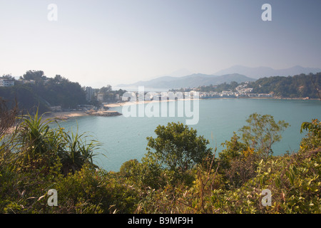 Vista di Tung Spiaggia Wan, Cheung Chau, Hong Kong Foto Stock