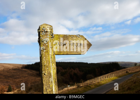 Sarn Helen strada romana in Brecon Beacons, Wales, Regno Unito Foto Stock