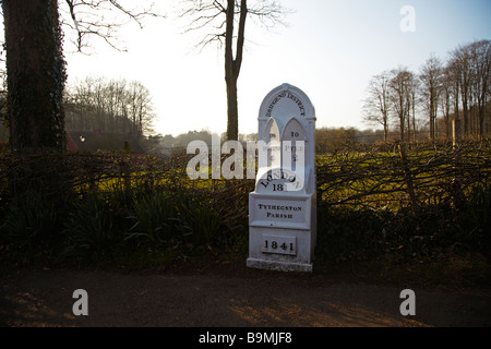 Miglio Post, St Fagans National History Museum, St Fagans, South Wales, Regno Unito Foto Stock