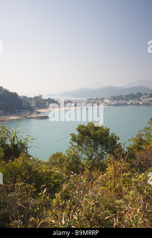 Vista di Tung Spiaggia Wan, Cheung Chau, Hong Kong Foto Stock