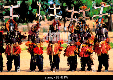 Mali, Paese Dogon, Sangha, maschera danse Foto Stock