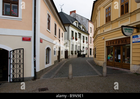 Street view in Khutna Hora, Repubblica Ceca. Foto Stock