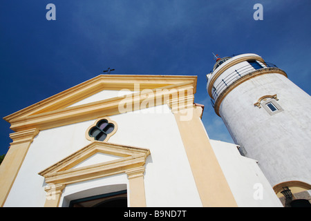 La cappella di Nostra Signora di Guia e Guia Lighthouse, Macao Foto Stock