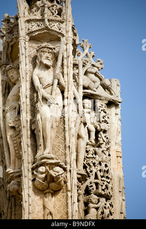 Facciata del Colegio de San Gregorio Elizabethan arte gotica Valladolid Castiglia e Leon Spagna Foto Stock