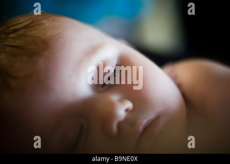 Close-up di sonno del bambino Foto Stock
