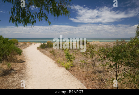 Percorso spiaggia, per Dunsborough, Australia occidentale Foto Stock