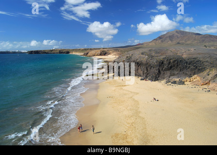 Playa de la cera, Papagayo, Lanzarote, Isole Canarie, Spagna Foto Stock
