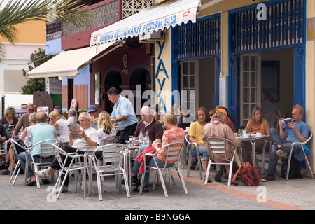 Spagna Isole Canarie La Gomera Valle Gran Rey Playa La Calera cafe Foto Stock