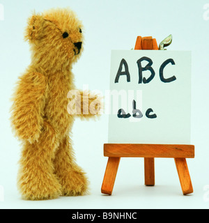 Miniatura teddy insegnante (Mini Collezione Bear) Foto Stock