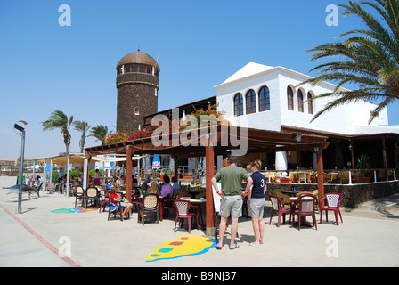 Il ristorante del porto, Caleta de Fuste, Fuerteventura, Isole canarie, Spagna Foto Stock