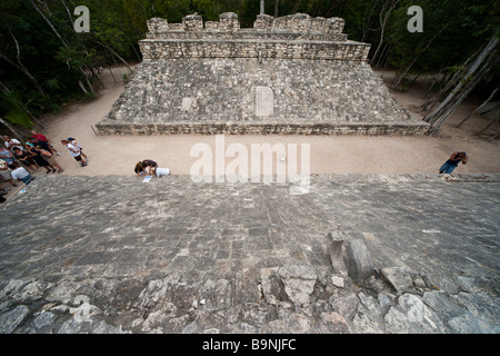 Yucatan Messico 2009 Coba Mayan storiche rovine Maya complesso gioco di palla corte Foto Stock