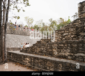 Yucatan Messico 2009 Coba Mayan storiche rovine Maya complesso gioco di palla corte Foto Stock