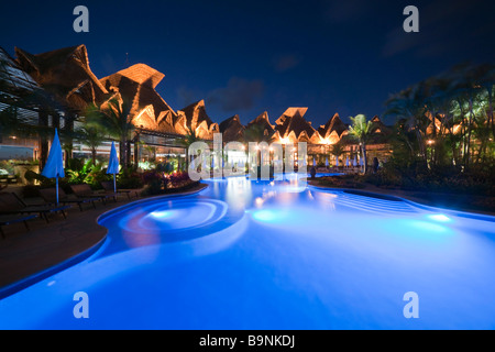Messico Yucatan - Mayan Palace resorts Grand Mayan Playa del Carmen le piscine di notte Foto Stock