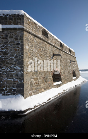 Olavinlinna castello di Savonlinna FINLANDIA Europa Foto Stock