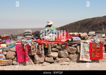 Venditori ambulanti nel Canyon del Colca Foto Stock