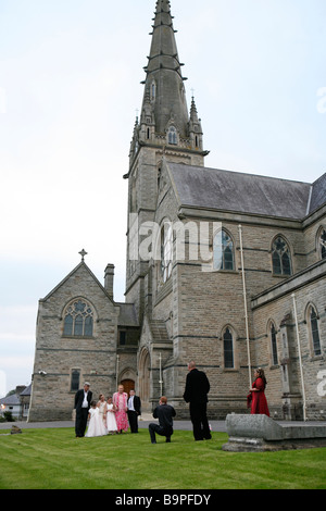 Nozze, st columb's Cathedral di Londonderry, Irlanda del Nord. Foto Stock