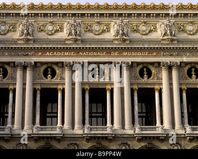 Dettaglio Vista dell'Accademia Nazionale di Musica Parigi Francia Europa Foto Stock