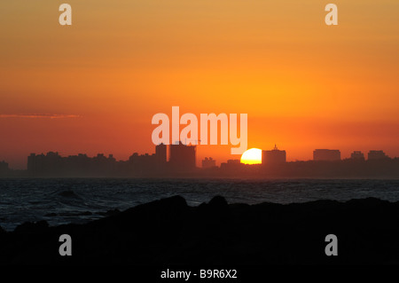 Tramonto a Punta del Este, sunrise a Punta del Este Foto Stock