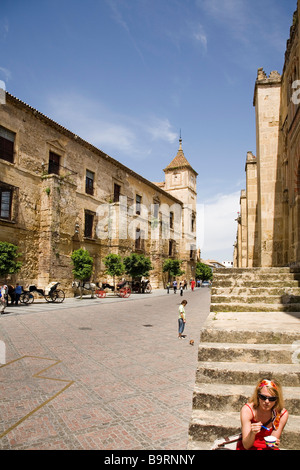 Palacio Episcopal y Mezquita Catedral Córdoba Andalucía España Palazzo Vescovile e Cattedrale moschea cordoba Andalusia Spagna Foto Stock