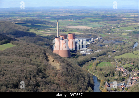 Vista aerea di Ironbridge Power Station in Telford Shropshire England Regno Unito Foto Stock