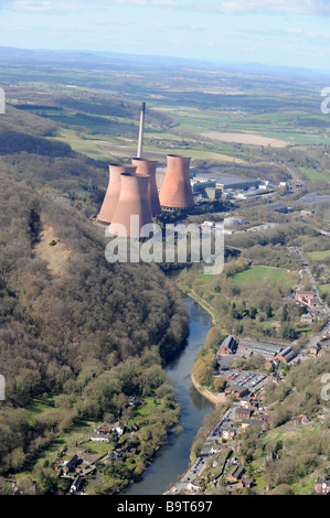 Vista aerea di Ironbridge Power Station in Telford Shropshire England Regno Unito Foto Stock