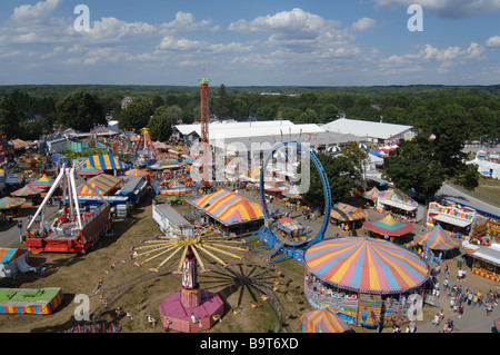 Vista aerea della Dutchess County Fair di Rhinebeck, NY Foto Stock