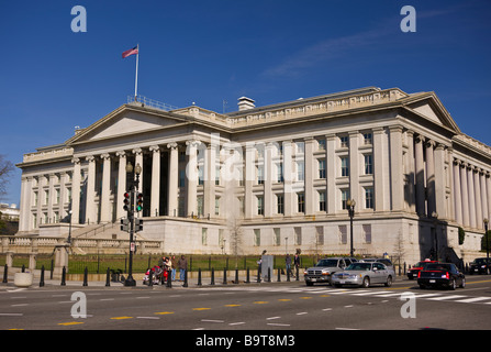 WASHINGTON DC USA del Tesoro degli Stati Uniti la costruzione di Foto Stock