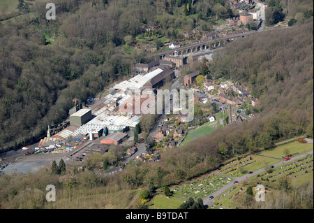 Vista aerea di Coalbrookdale Aga lavora a Telford Shropshire England Regno Unito Foto Stock