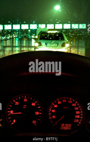 Autostrada casello di Melegnano Milano Italia Foto Stock