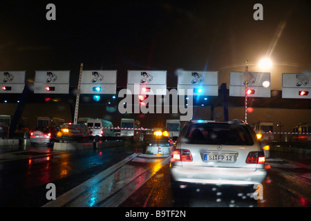 Autostrada casello di Melegnano Milano Italia Foto Stock