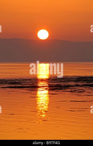 Tramonto attraverso il Moray Firth a nord Kessock Highland scozzesi regione SCO 2230 Foto Stock