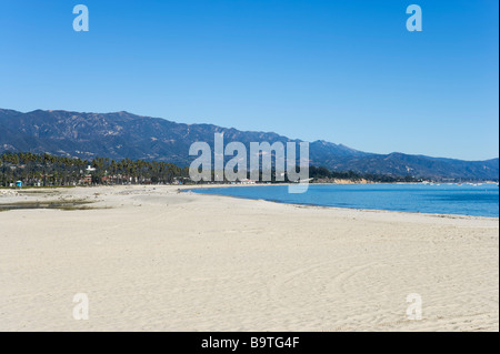 Spiaggia Vista da Stearns Wharf Santa Barbara California USA Foto Stock