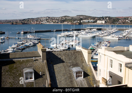 Torquay vista sul tetto torbay Devon England Regno unito Gb Foto Stock