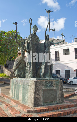 Bogativa statua scultura di Lindsay Daen in Plazuela de la Rogativa San Juan Vecchia San Juan Portorico Foto Stock