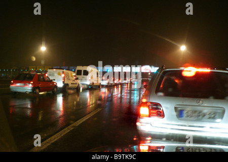 Autostrada casello di Melegnano Milano Italia Foto Stock