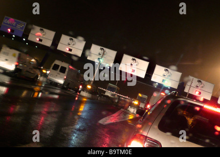 Autostrada casello di Melegnano Milano Italia Foto Stock