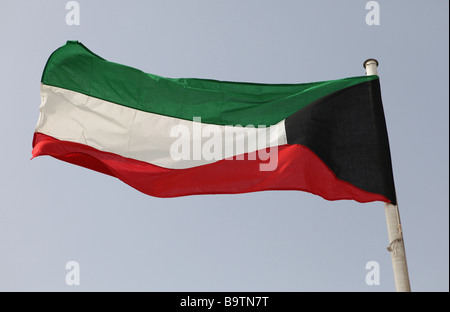 La bandiera del Golfo la cooperazione stato membro del consiglio il Kuwait Foto Stock