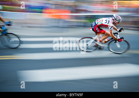 Portland Oregon Twilight Criterium bicycle race 8 Agosto 2008 Foto Stock