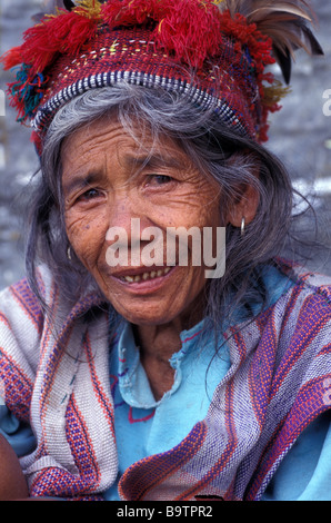 Ifugao tribeswoman Banaue isola di Luzon nelle Filippine Foto Stock