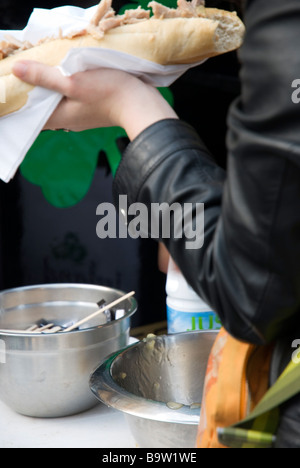 Cibo irlandese stallo a san Patrizio Festival in Trafalgar Square, Londra Inghilterra REGNO UNITO Foto Stock