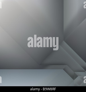 Abstract background design liscio con angolari metallici forme geometriche Foto Stock