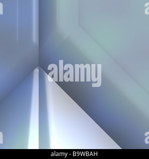 Abstract background design liscio con angolari metallici forme geometriche Foto Stock
