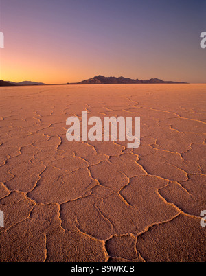 Bonneville Saline al tramonto Utah Foto Stock