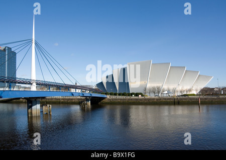 L'Armadillo edificio al SECC, che sorge sulle rive del fiume Clyde, Glasgow, Scozia Foto Stock