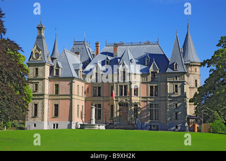 Chateau Schadau presso il lago di Thun il cantone di Berna Svizzera Thunersee Foto Stock